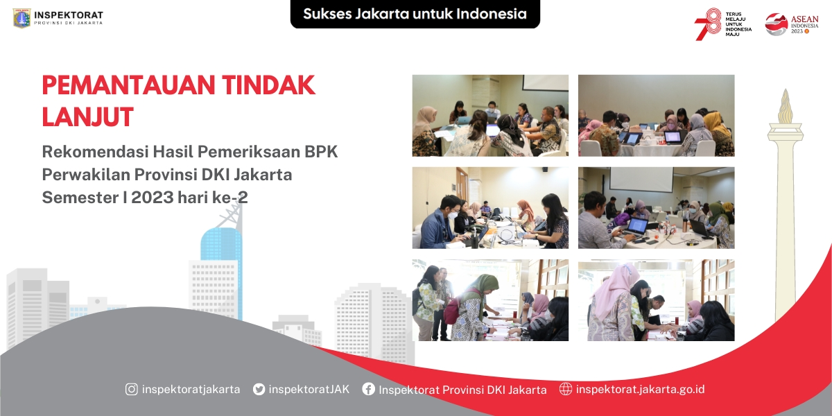 Pemantauan TLRHP BPK Perwakilan Provinsi DKI Jakarta Semester I 2023