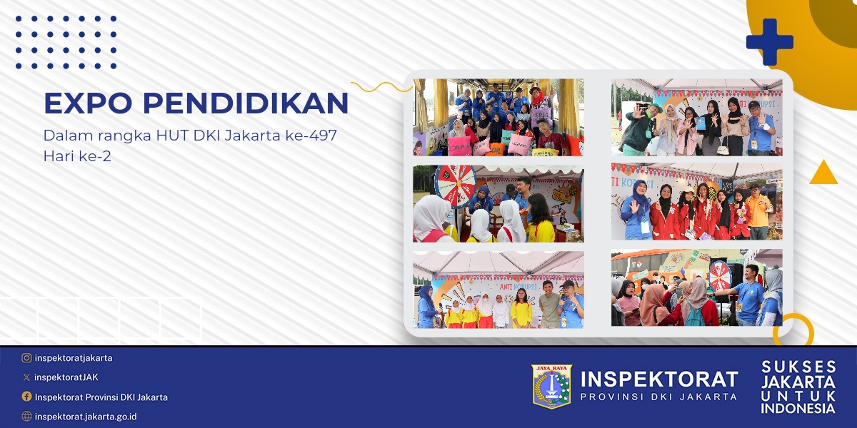 Inspektorat DKI Jakarta kembali hadir di Expo Pendidikan dengan Booth informatif dan Bus Antikorupsi