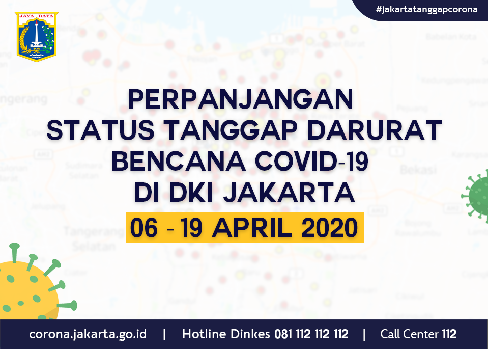 Pemprov DKI Jakarta Memperpanjang Masa Status Tanggap Darurat COVID-19