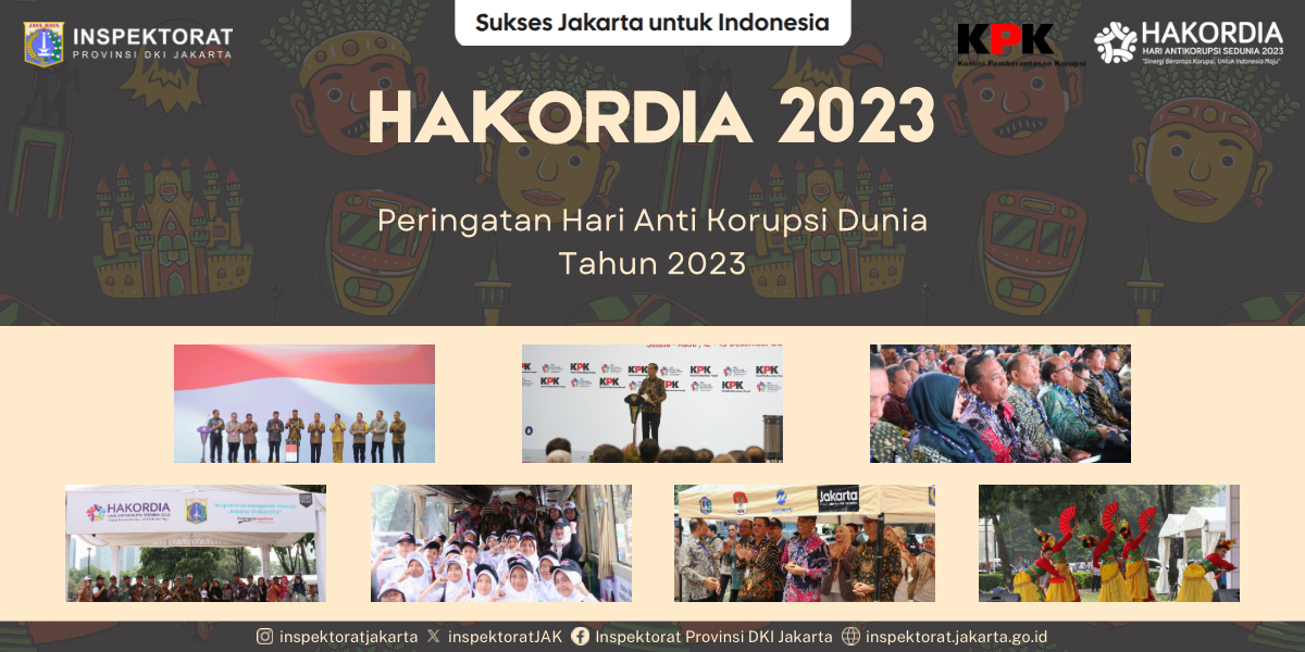 Acara puncak peringatan Hari Antikorupsi Sedunia (Hakordia) Tahun 2023 yang digelar oleh Komisi Pemb