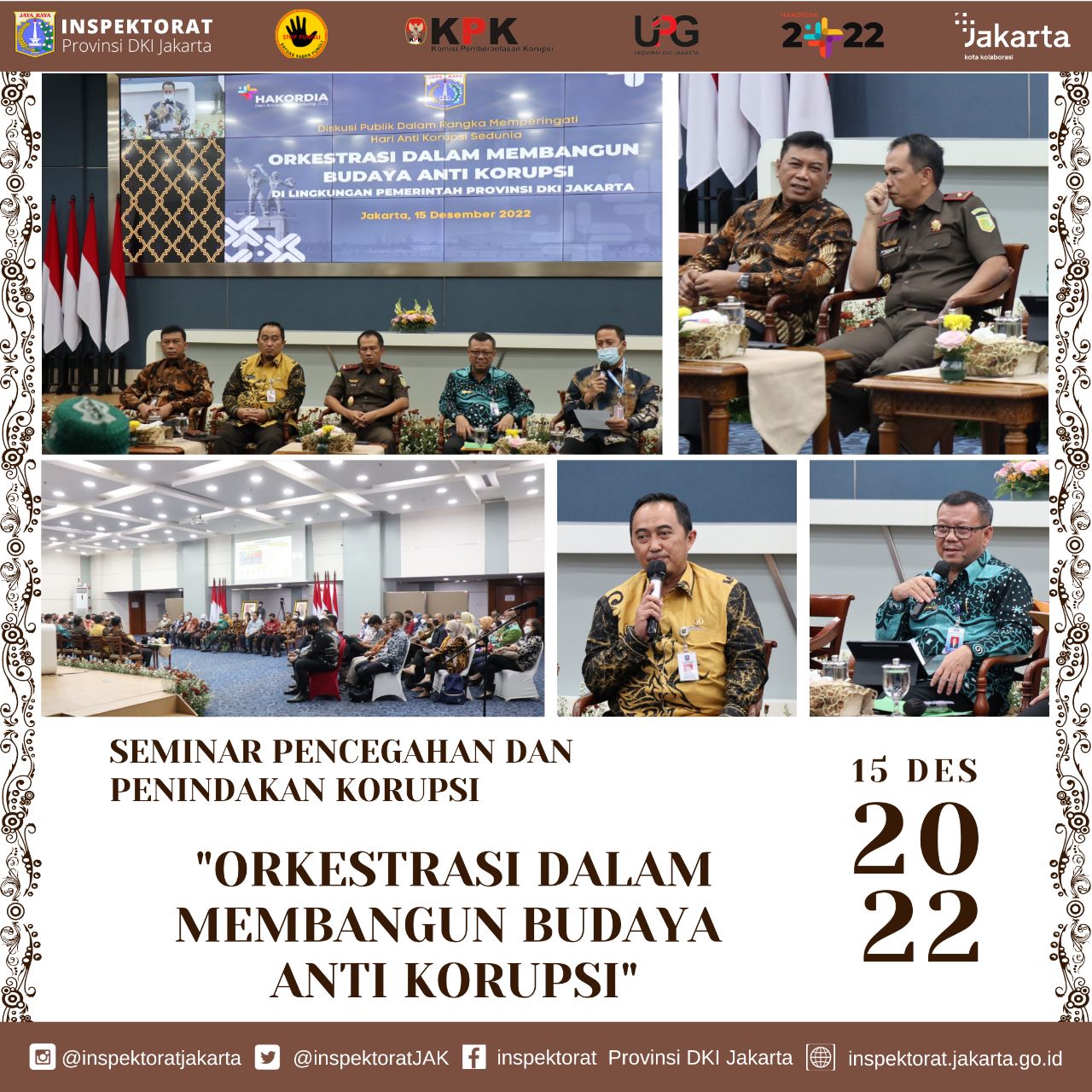 Orkestrasi dalam Membangun Budaya Anti Korupsi di Lingkungan Pemerintah Provinsi DKI Jakarta