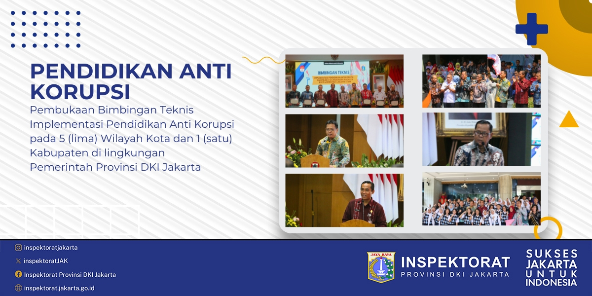 Pembukaan Kegiatan Bimbingan Teknis Implementasi Pendidikan Anti Korupsi.